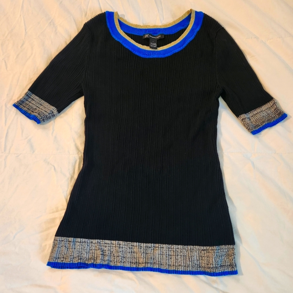 INC Black dressy top
